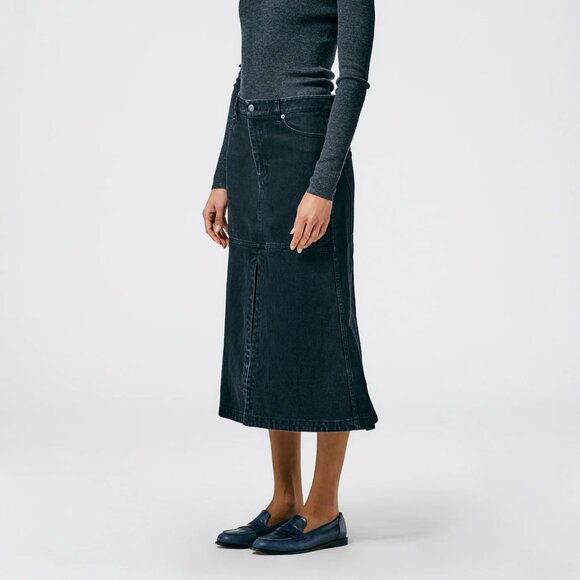 Tibi Black Denim Skirt (size 24 denim sizing) NWOT - Picture 8 of 8